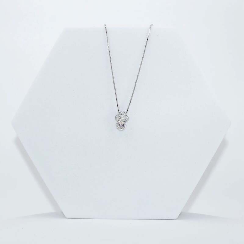 92.50 silver diamond Pendent with chain