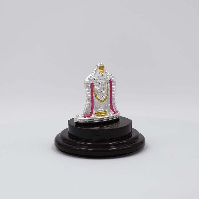 Pure Silver BALAJI Statue for Pooja, Gifting, and Car Dashboard: Divine Blessing and Protection
