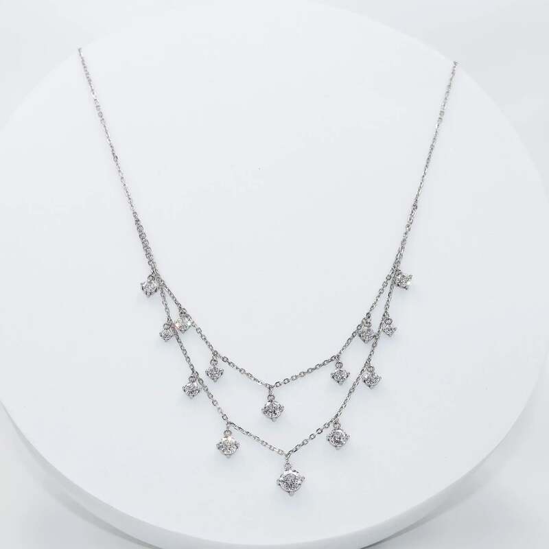 92.50 silver neckless double line