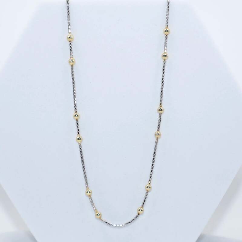 92.50 Silver Gold Ball chain