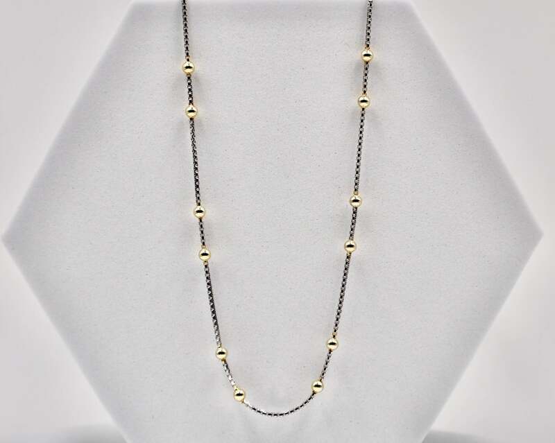92.50 Silver Gold Ball chain