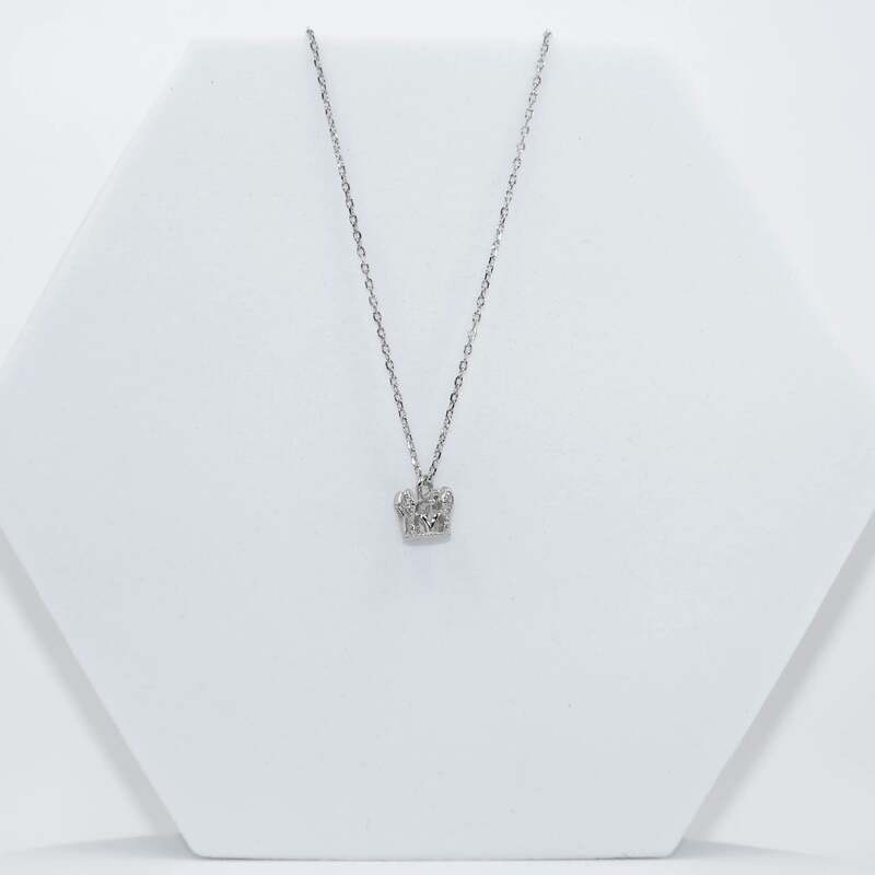92.50 silver crown pendent with chain