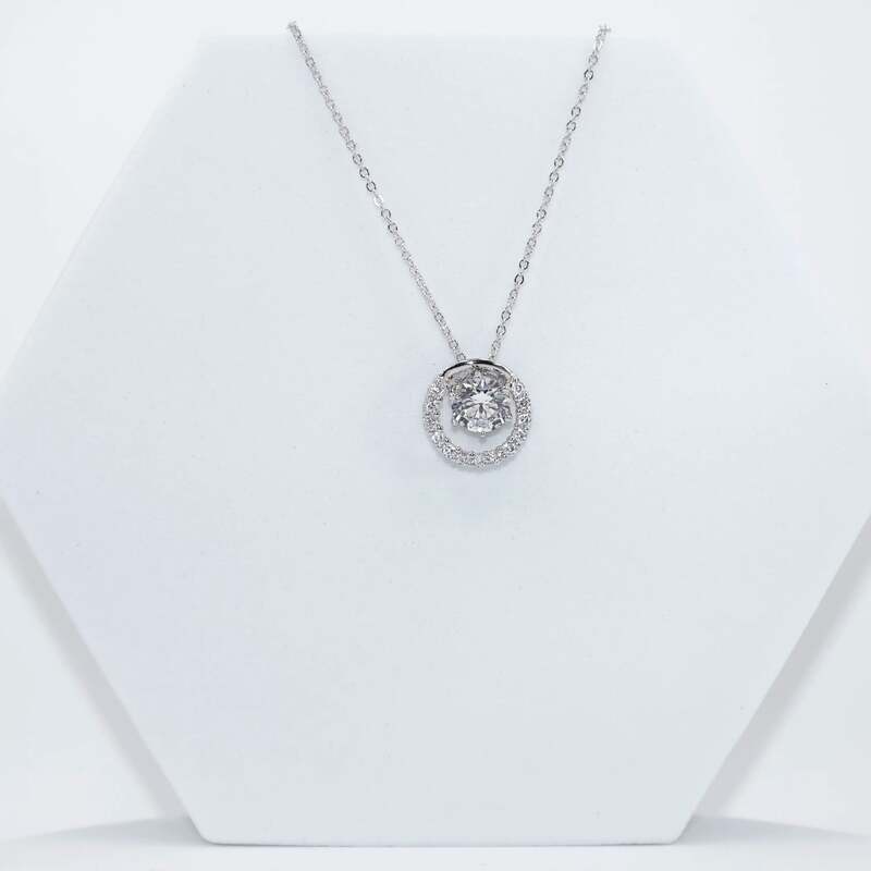 92.50 silver Moon With Dimond pendent chain