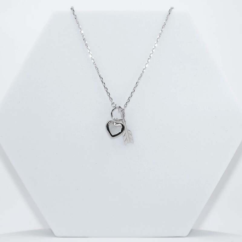 92.50 Silver Heart& Arrow Pendent with chain