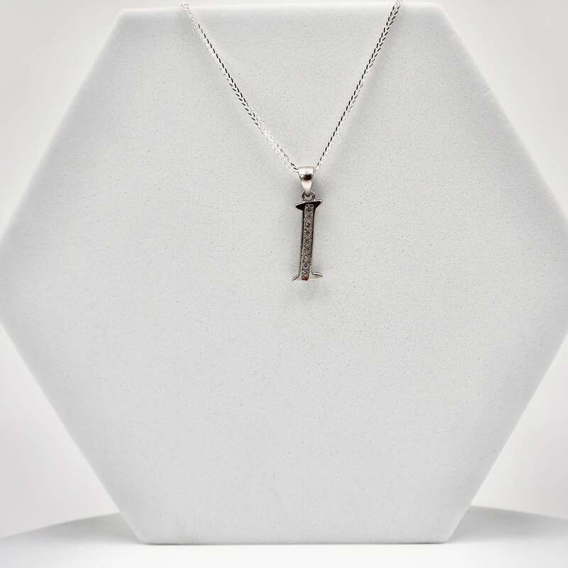 Silver Alphabet i pendent with Chain