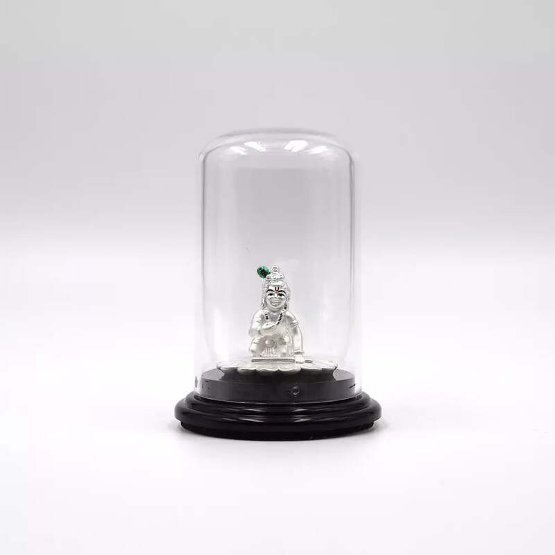 999 Pure Silver Lord Little Krishna Statue: Auspicious Pooja, Gift, and Car Dashboard