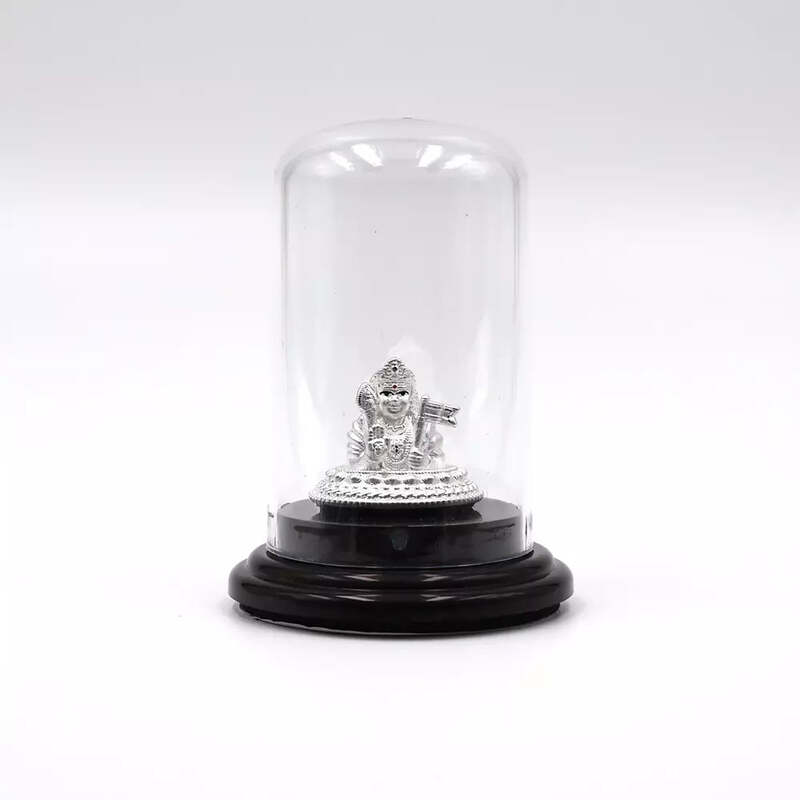999 Pure Silver Lord Murugan Statue for Pooja, Gift, and Car Dashboard