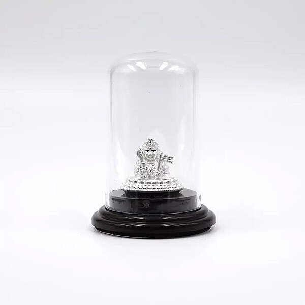 999 Pure Silver Lord Murugan Statue for Pooja, Gift, and Car Dashboard