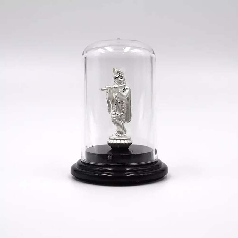 999 Pure Silver Lord Krishna Statue: Auspicious Pooja, Gift, and Car Dashboard