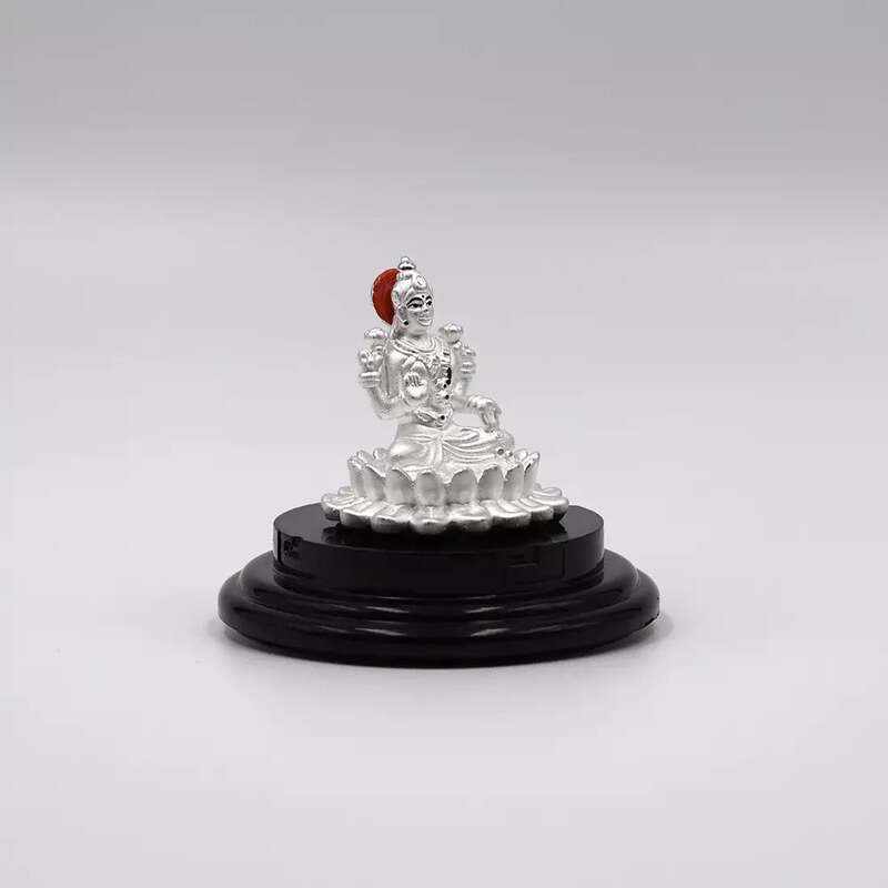999 Pure Silver Lord Lakshmi Matha Statue: Auspicious Pooja and Gift /Car Dashboard