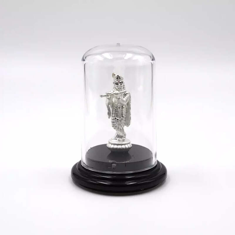 999 Pure Silver Lord Krishna Statue: Auspicious Pooja, Gift, and Car Dashboard