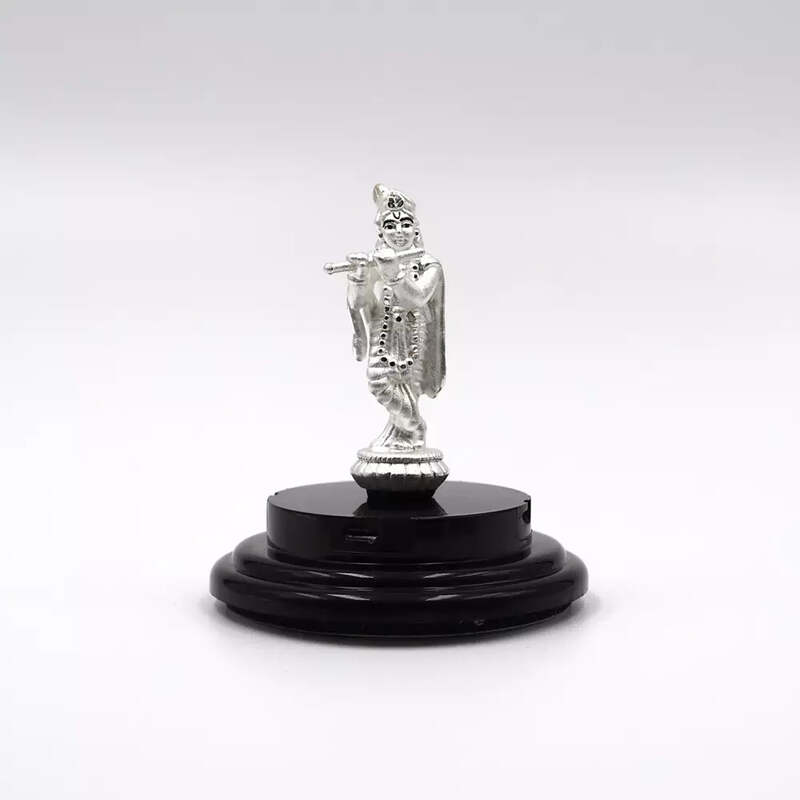 999 Pure Silver Lord Krishna Statue: Auspicious Pooja, Gift, and Car Dashboard