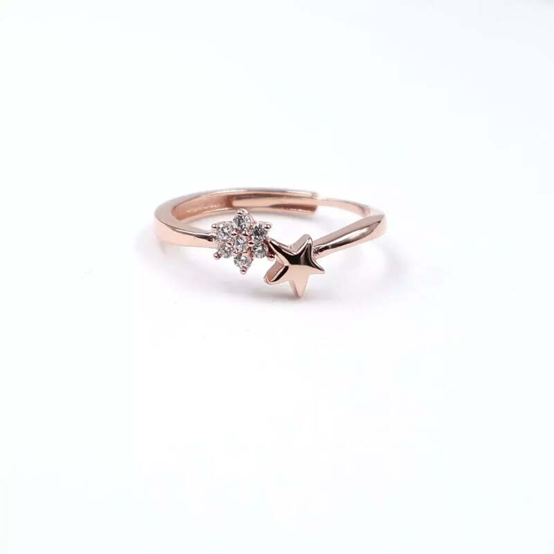 92.50 Silver Stars Ring Adjustable
