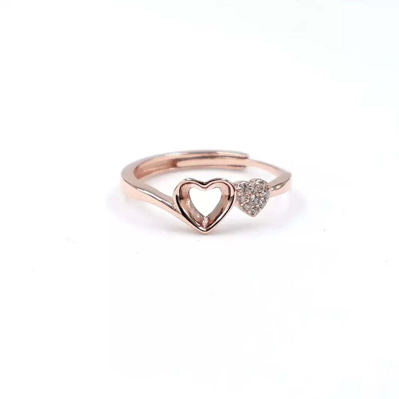 92.50 Silver Twin Heart Ring Adjustable