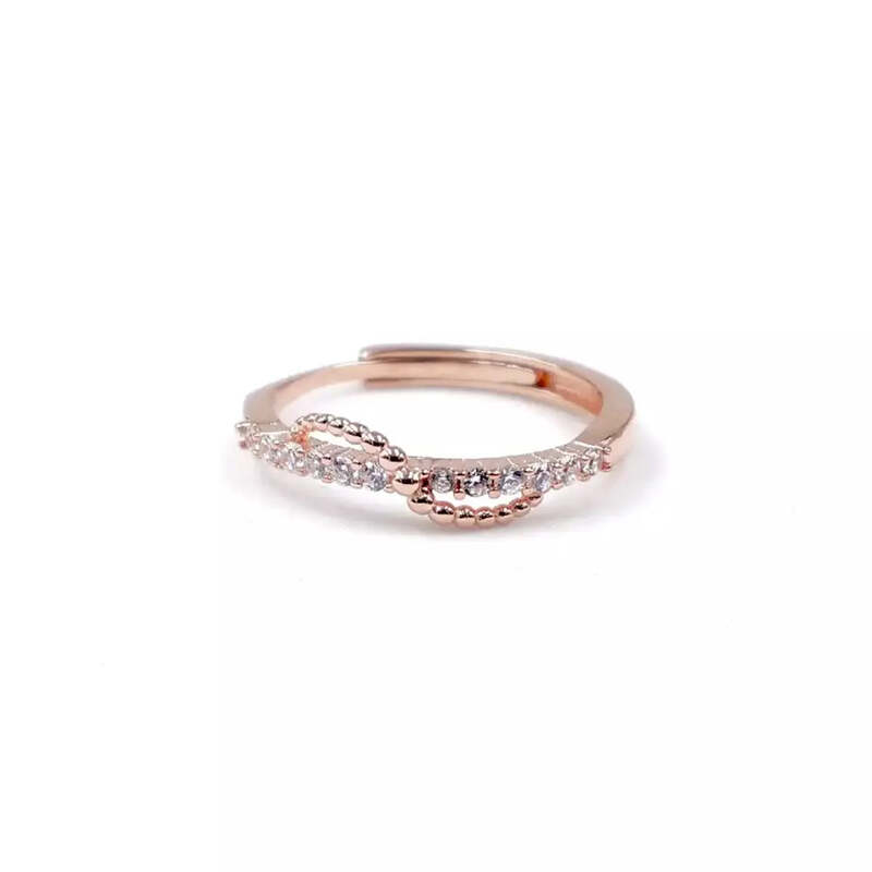 92.50 Silver Rose gold Ring Adjustable