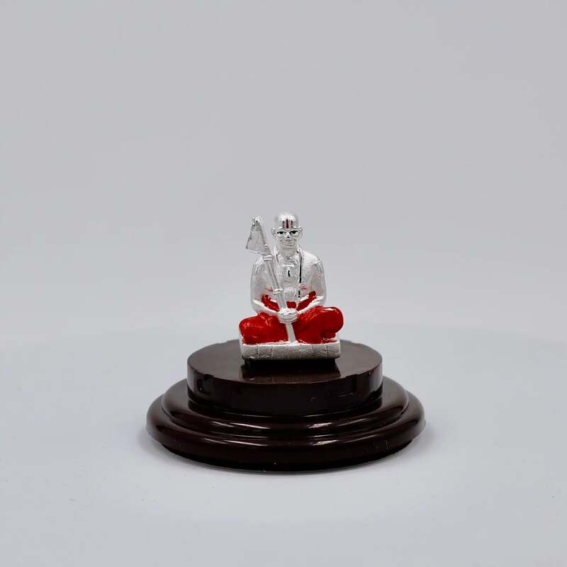 999 Pure Silver Shri Ramanujar Statue for Pooja, Gift, and Car, Dashboard