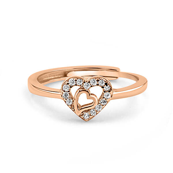 92.50 Silver Little Heart Ring Adjustable