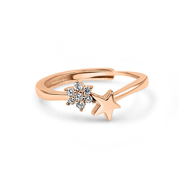 92.50 Silver Stars Ring Adjustable