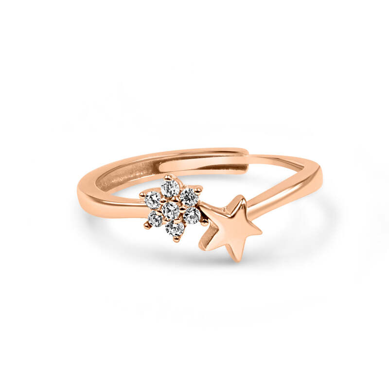 92.50 Silver Stars Ring Adjustable
