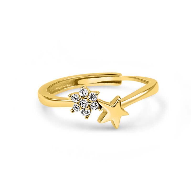92.50 Silver Stars Ring Adjustable