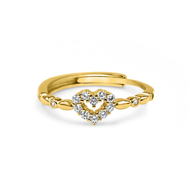 92.50 Silver Glorious Heart Ring Adjustable