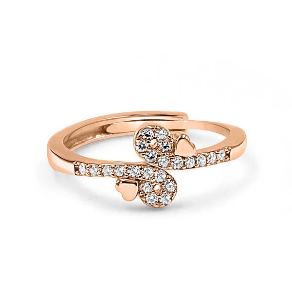 92.50 Silver Rose Gold infinity Ring