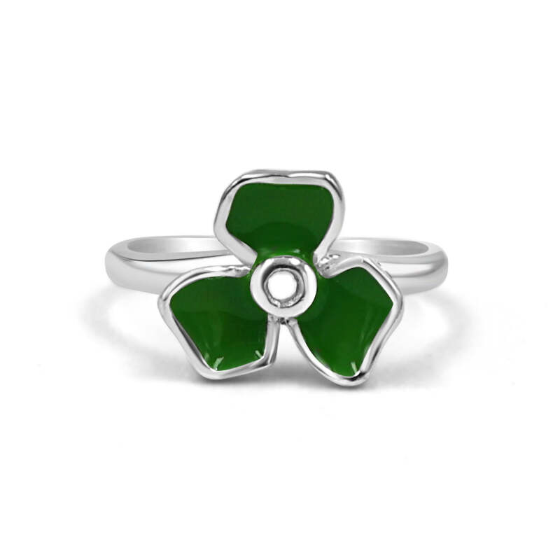 92.50 Green Flower Ring