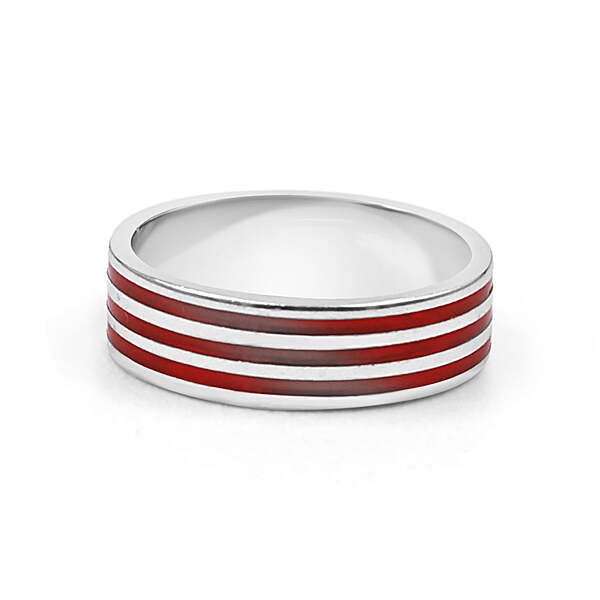 92.50 Red Band Ring for Men