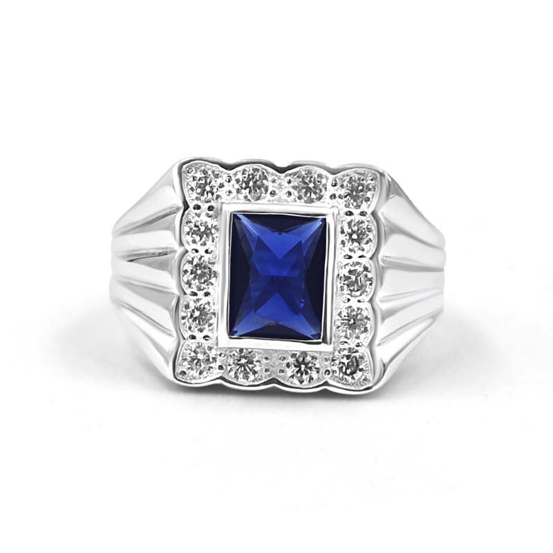 92.50 Blue Dimond Ring for Men