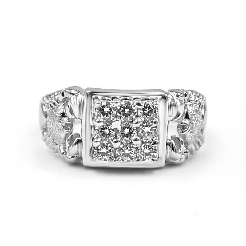92.50 Nine Diamond Ring With Scorpio for Men