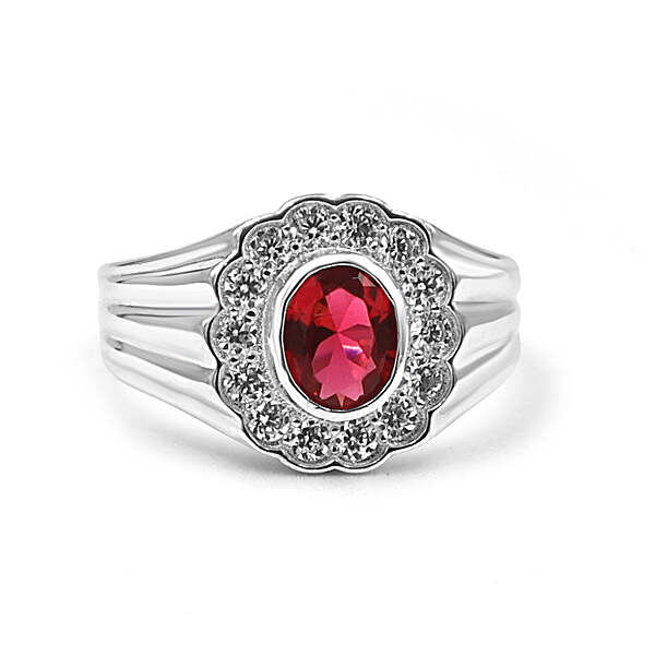 92.50 Ruby Diamond Ring for Men
