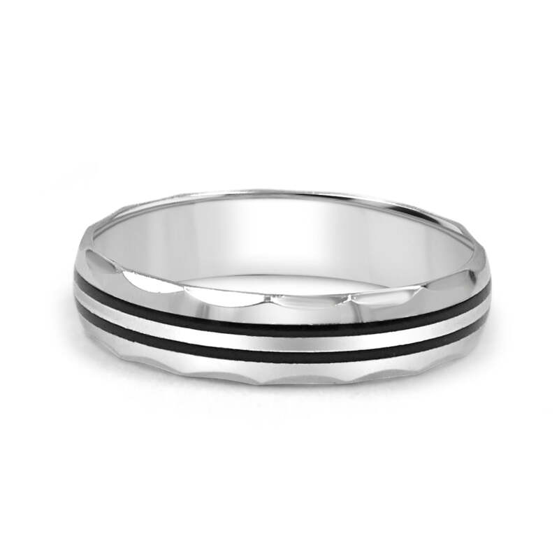 92.50 Black Band Ring for Men