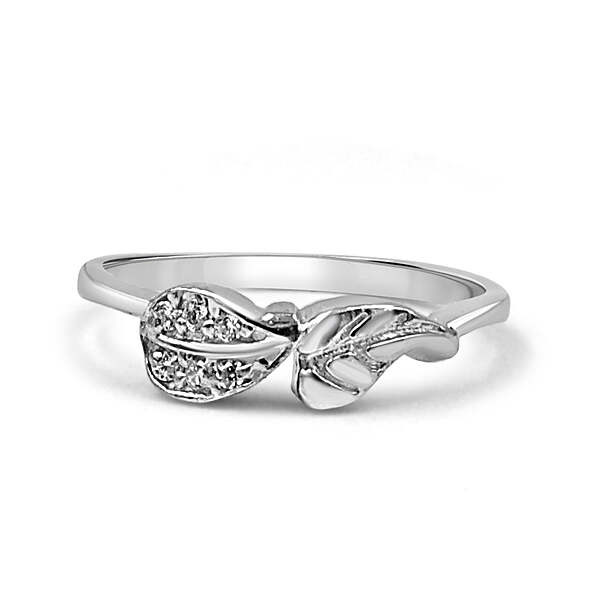 92.50 Diamond Leaf Ring For Women