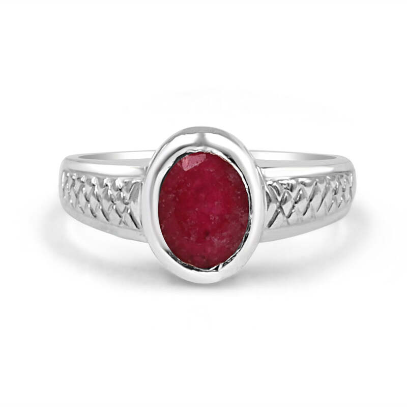 92.50 Red Dimond Ring for Men