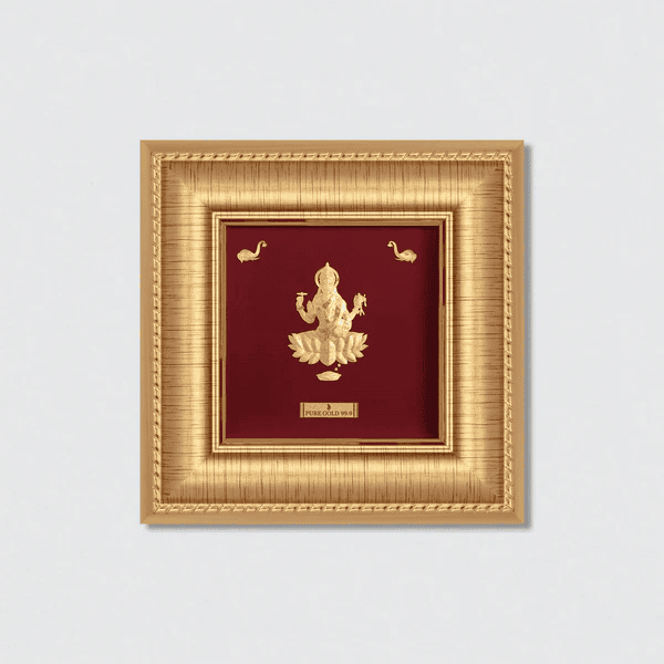 Goddess Lakshmi Gold Art Piece - A10