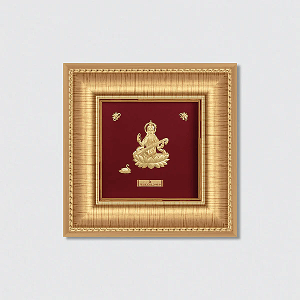 Goddess Saraswati Gold Artwork - A10