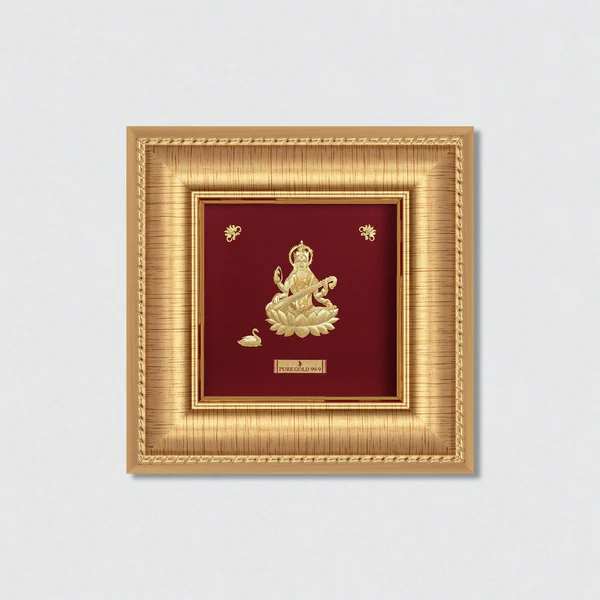 Goddess Saraswati Gold Artwork - A10