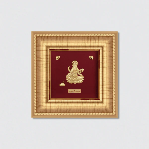 Goddess Saraswati Gold Artwork - A10
