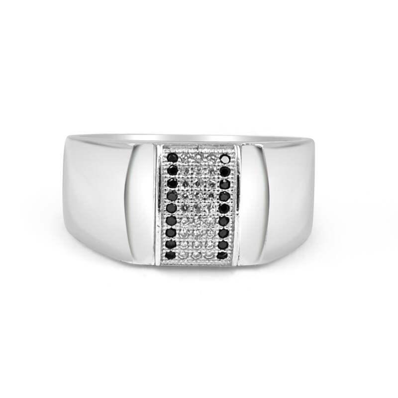 92.50 Dimond Ring for Men with balck dimonds