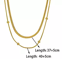 GOLD-PLATED ANTI TARNISH CHAIN LAYERED NECKLACE