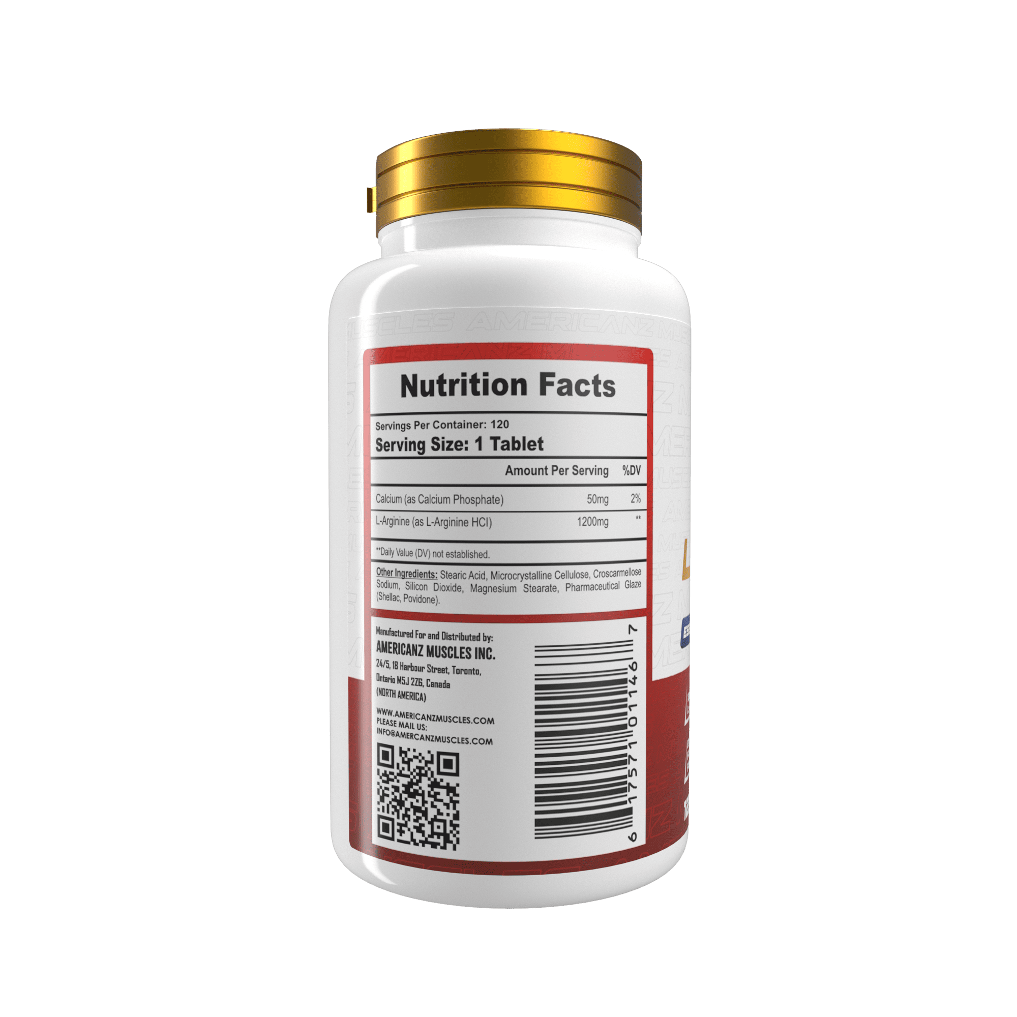 Americanz Muscles L-arginine 120 Tablets