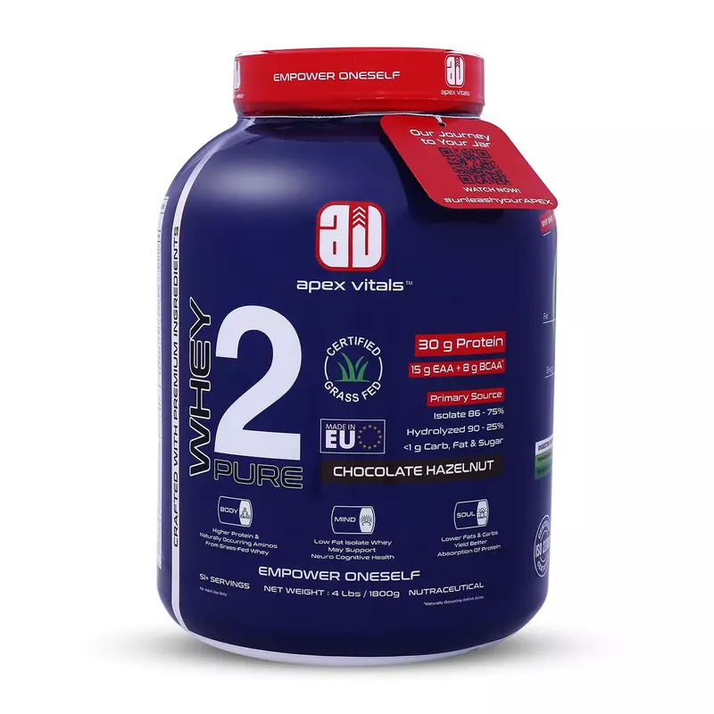 Apex Vitals 2 Whey Protein Isolate 4 Lbs