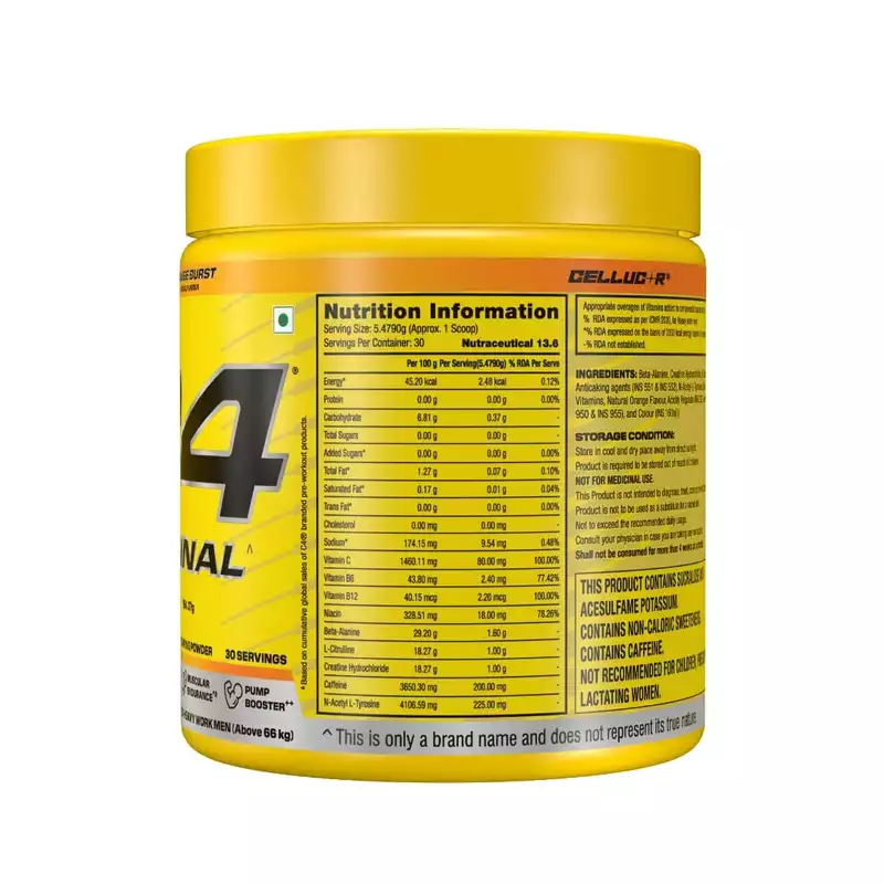 Cellucor C4 Original Pre-Workout 30 Servings India