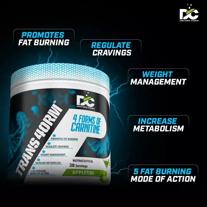 Doctor’s Choice Trans4orm | 4 Forms Of CARNITINE Blend | CLA | Garcinia Cambogia