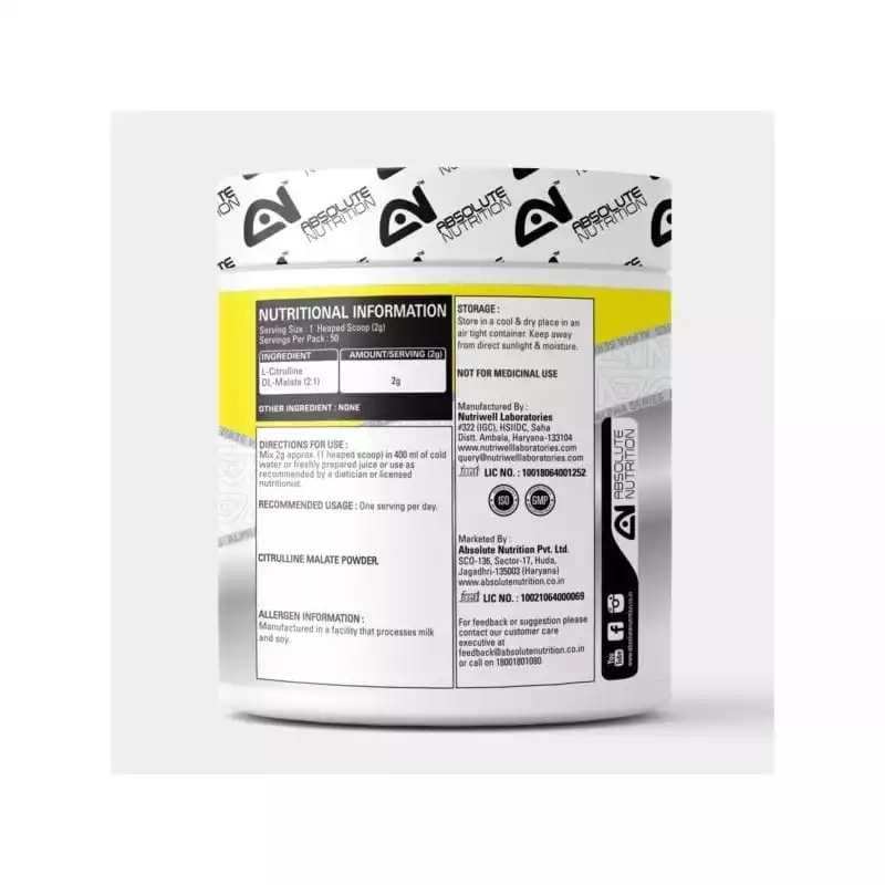 Absolute Nutrition’s Alpha Series Exclusive Citrulline Malate 100 GMS (Unflavoured)