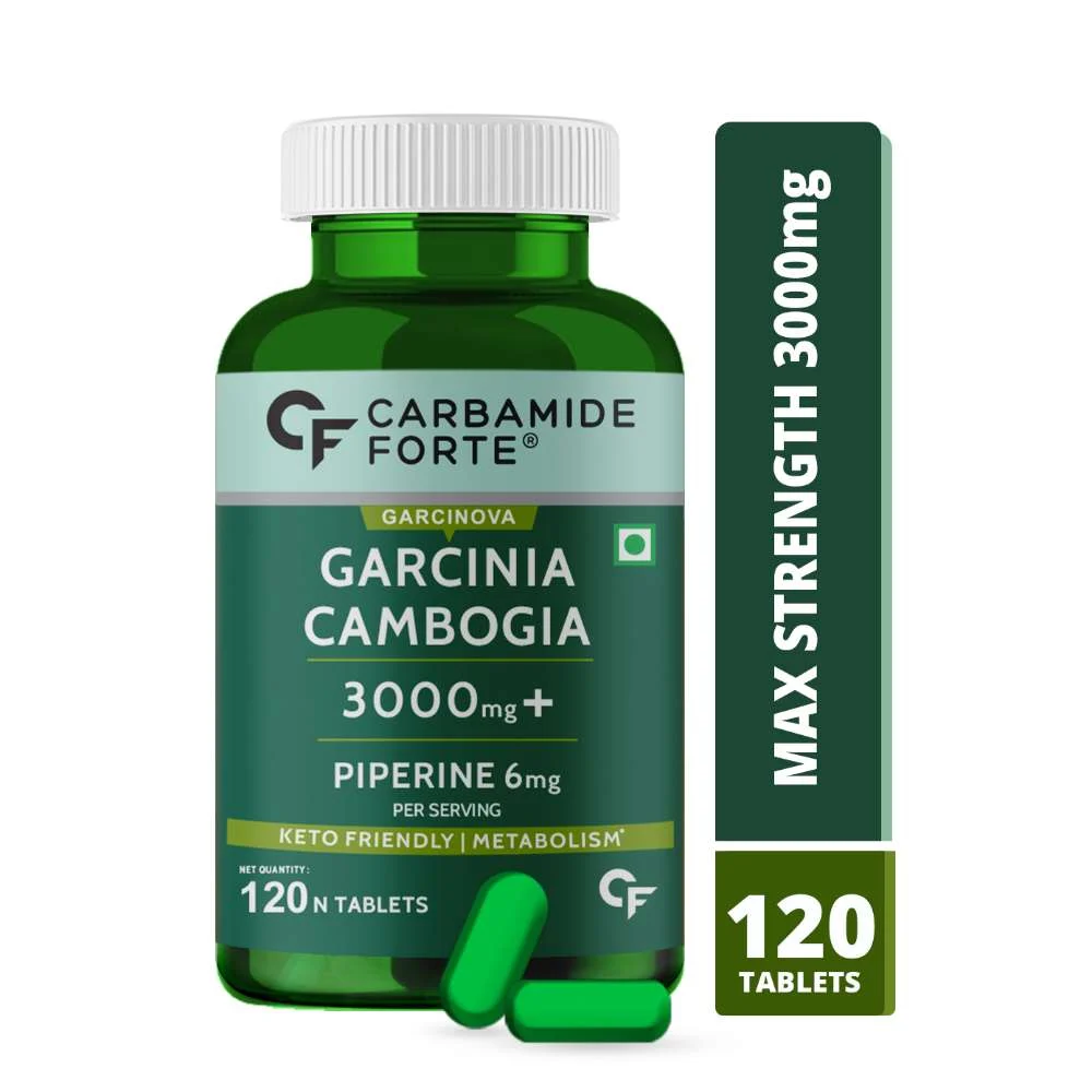 Carbamide Forte Garcinia Cambogia 3000mg for Weight Loss Supplement, 60% HCA & Chromium