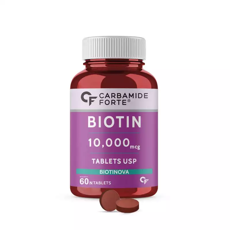 Carbamide Forte High Potency Biotin 10000mcg for Hair Growth