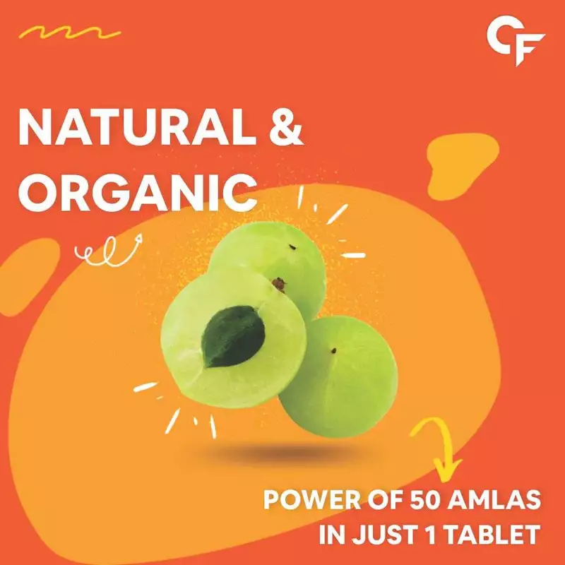 Carbamide Forte Natural Vitamin C 1000mg Amla Extract With Zinc For Immunity &amp; Skincare