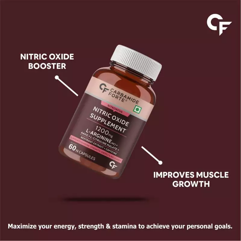 Carbamide Forte Nitric Oxide L-Arginine Supplement For Men 1200mg