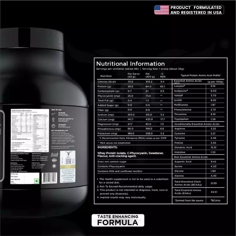 Bolt 100% Whey Isolate Super-Charged With Phycocyanin